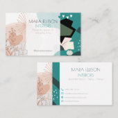 Moderne Boho Interieur Ontwerper Visitekaartje (Voorkant / Achterkant)