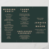 Moderne Boho Jewel Aardetoon Drie-voudig Programma Flyer (Voorkant)