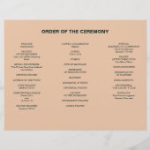 Moderne Boho Jewel Aardetoon Drie-voudig Programma Flyer (Achterkant)