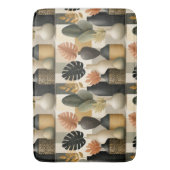 Moderne Boho Keramische Vazen en Botanische Blader Badmat (Voorkant Verticaal)