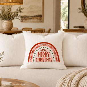Moderne Boho Kerst Regenboog Decoratie Kussen