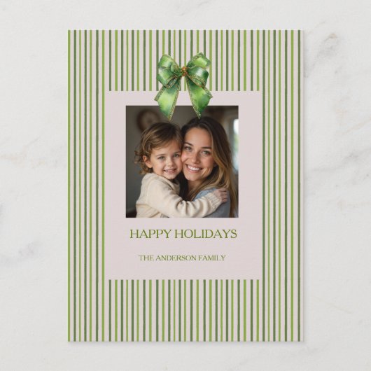 Moderne Boho Kerstbomen Decor Kerstkaart Briefkaart (Voorkant)
