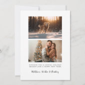 Moderne Boho Kerstboom Patroon Boog Foto Feestdagenkaart (Achterkant)