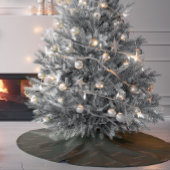Moderne Boho Kerstgroen en gouden boomrok Kerstboom Rok