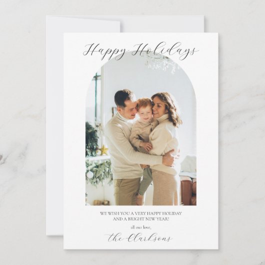 Moderne Boho Kerstkaart  Kaart (Voorkant)