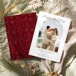 Moderne Boho Kerstkaart  Kaart