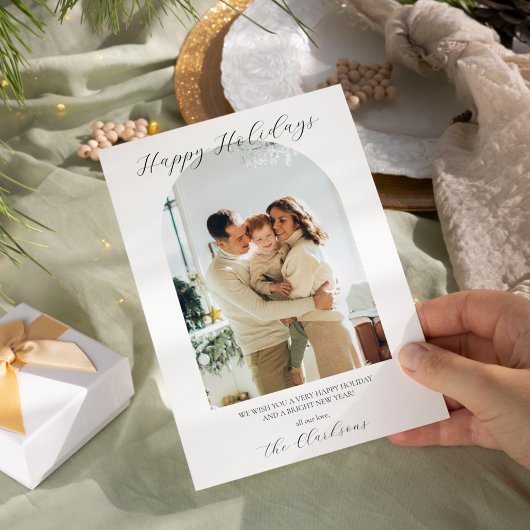 Moderne Boho Kerstkaart Kaart