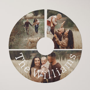 Moderne Boho Kerstmis   Foto met naam boomrok Kerstboom Rok