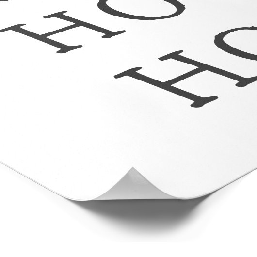 Moderne Boho Kerstmis HO HO HO Wall Art Print (Hoek)