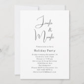Moderne Boho Kerstmis Jingle & Mingle Party Kaart (Voorkant)