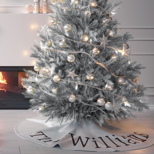 Moderne Boho Kerstmis met naam Tree Rok Kerstboom Rok