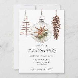 Moderne Boho Kerstvakantiefeest Kaart