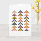 Moderne Boho Kleurrijke Geometrische Blank Binneni Kaart (Gele Bloem)