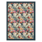 Moderne Boho kleurrijke wilde bloemen en vlinders Tafelkleed (Voorkant)