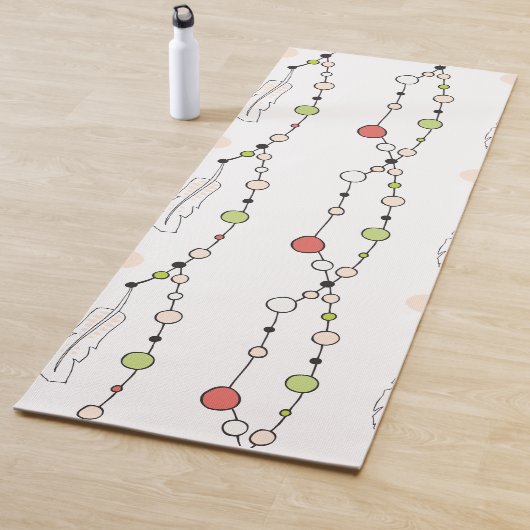 Moderne Boho kralen en veren Yogamat (In situ)