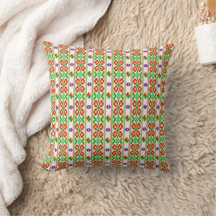 Moderne Boho Kruissteek Naadloos Folk Patroon Kussen