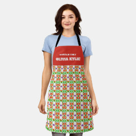 Moderne Boho Kruissteek Naadloos Folk Patroon Schort