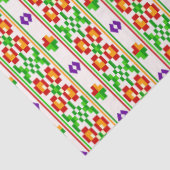 Moderne Boho Kruissteek Naadloos Folk Patroon Tissuepapier (Detail)