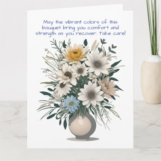 Moderne Boho kunstbloem wordt snel beter Kaart (Voorkant)