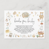 Moderne Boho kwekerij Neutrale boeken voor Baby Informatiekaartje (Voorkant)