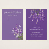 Moderne Boho lavendel floral oorbel display kaart (Voorkant /achterkant)