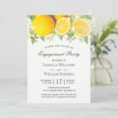 Moderne Boho Lemon rustieke verlovingsfeest Kaart (Staand voorkant)