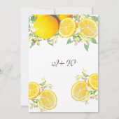 Moderne Boho Lemon rustieke verlovingsfeest Kaart (Achterkant)