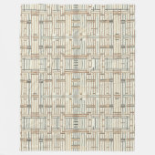 Moderne Boho Lineaire Geometrische ID1276 Fleece Deken (Voorkant)
