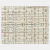 Moderne Boho Lineaire Geometrische ID1276 Fleece Deken (Voorkant (Horizontaal))