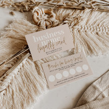 Moderne Boho Loyalty Stamp Coupon Kaart