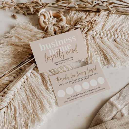 Moderne Boho Loyalty Stamp Coupon Kaart Afsprakenkaartje