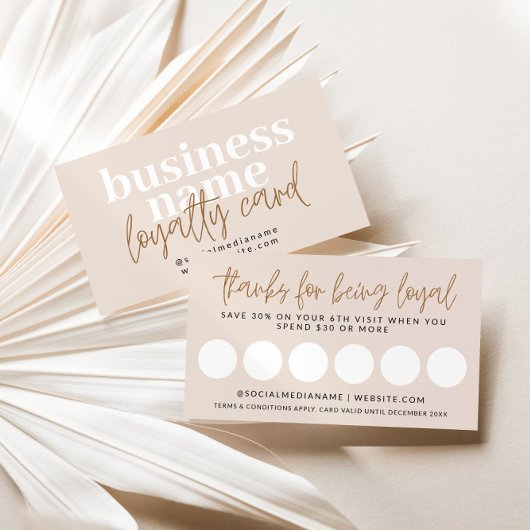 Moderne Boho Loyalty Stamp Coupon Kaart Afsprakenkaartje