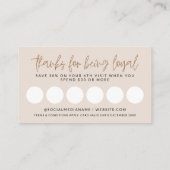 Moderne Boho Loyalty Stamp Coupon Kaart Afsprakenkaartje (Achterkant)