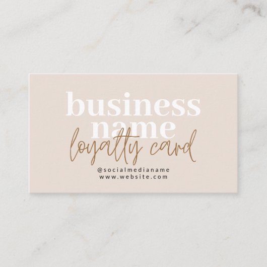 Moderne Boho Loyalty Stamp Coupon Kaart Afsprakenkaartje (Voorkant)