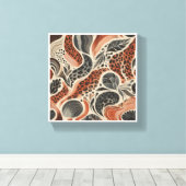 Moderne Boho Luipaardprint - Abstracte Dierenhuid Canvas Afdruk (Insitu (Houten vloer))