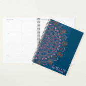 Moderne Boho Mandala Medaillon in Teal Persoonlijk Planner (Display)