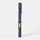 Moderne Boho Mandala Medaillon Teal Script Naam iPhone 16 Hoesje (Rechterkant)