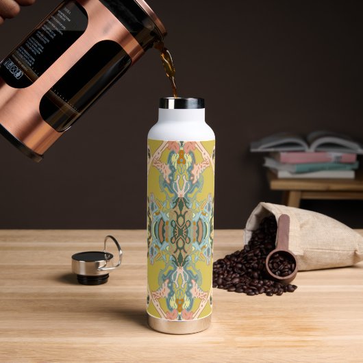 Moderne Boho Mandala Waterfles (Koffie)