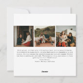 Moderne Boho Merry Alles Zes Foto Kerstmis Feestdagenkaart (Achterkant)