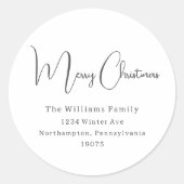 Moderne Boho Merry Christmas Envelope Seals Ronde Sticker (Voorkant)