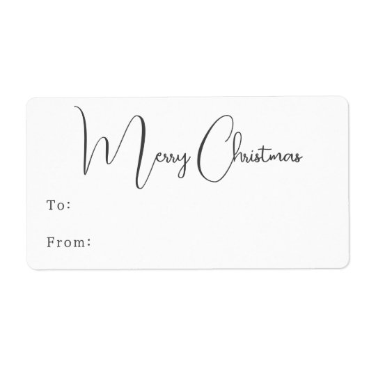 Moderne Boho Merry Christmas rechthoekig cadeau Etiket (Voorkant)