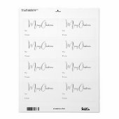 Moderne Boho Merry Christmas rechthoekig cadeau Etiket (Full Sheet)