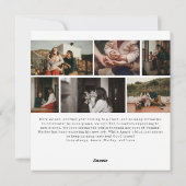 Moderne Boho Merry Seven Foto Kerstmis Feestdagenkaart (Achterkant)