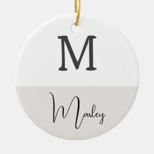 Moderne Boho met de naam Kerst Keramisch Ornament