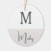 Moderne Boho met de naam Kerst Keramisch Ornament (Links)