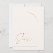 Moderne Boho Minimale Arch Tabel 6 Tabel Aantal Kaart (Voorkant)