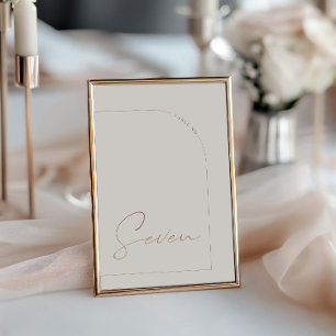 Moderne Boho Minimale Arch Tabel 7 Tabel Aantal Kaart