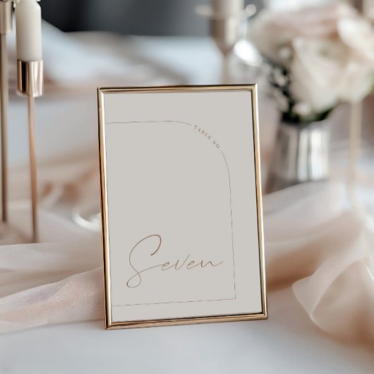 Moderne Boho Minimale Arch Tabel 7 Tabel Aantal Kaart