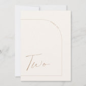 Moderne boho minimaliserende Arch Tabel 2 Kaart (Voorkant)