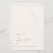 Moderne boho minimaliserende Arch Tabel 2 Kaart (Voorkant / Achterkant)